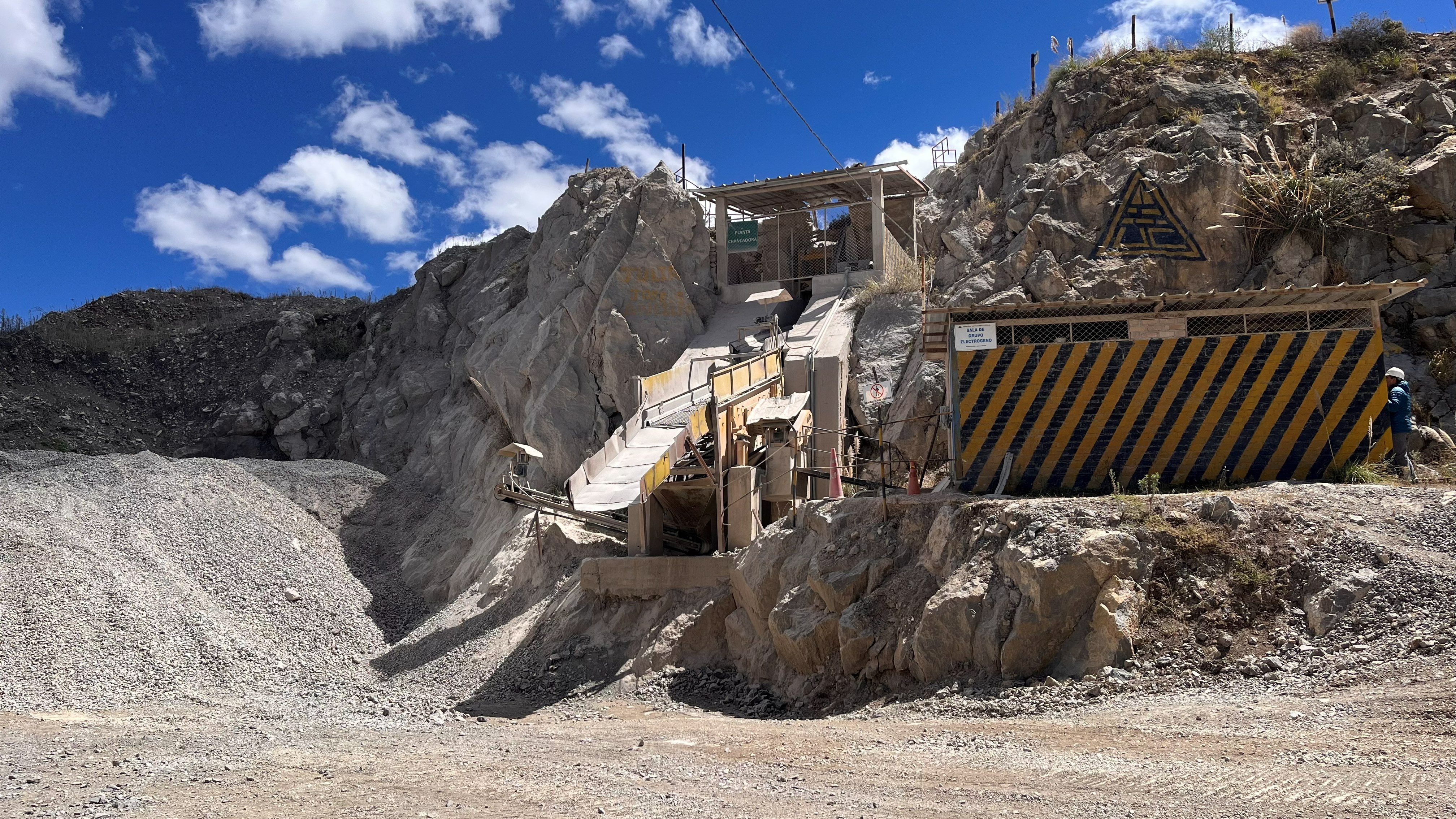 Lechada de cal en planta de producción